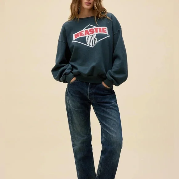 Daydreamer Beastie Boys Logo 84-86 Oversized Crew Sweatshirt - Picture 1 of 3